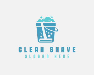 Bubble Bucket  Sanitary Cleaning logo design