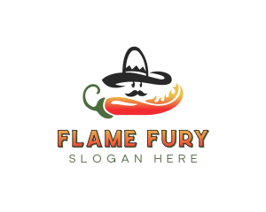 Mexican Chili Flame logo design