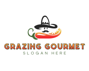 Mexican Chili Flame logo design