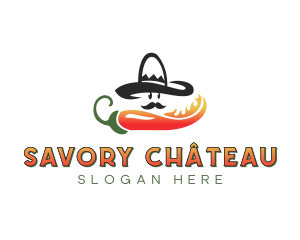 Mexican Chili Flame logo design