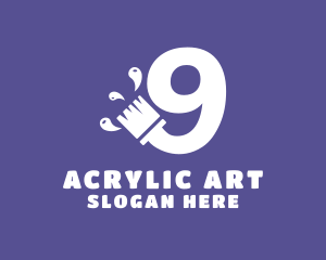 Artistic Paintbrush Number 9 logo