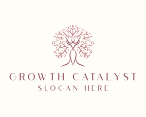 Woman Wellness Tree logo design