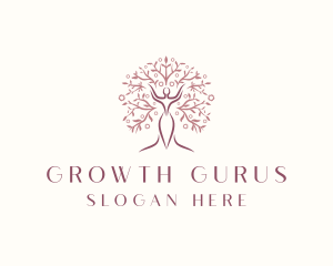 Woman Wellness Tree logo design