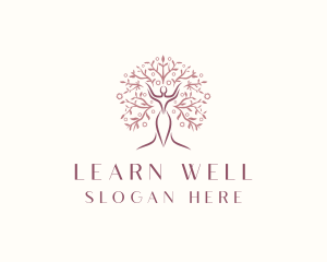 Woman Wellness Tree logo design