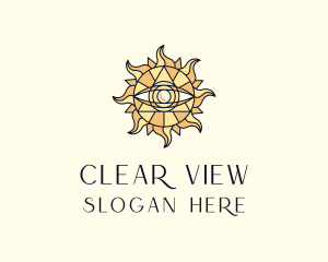 Sun Tarot Eye logo design