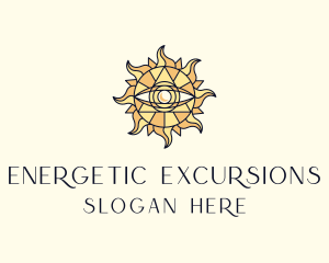 Sun Tarot Eye logo design