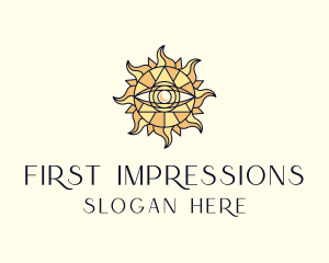 Sun Tarot Eye logo design