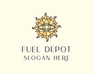 Sun Tarot Eye logo design