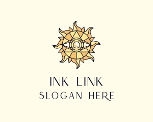 Sun Tarot Eye logo design