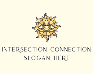 Sun Tarot Eye logo design