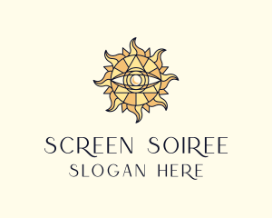 Sun Tarot Eye logo design