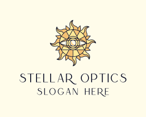 Sun Tarot Eye logo design