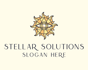 Sun Tarot Eye logo design