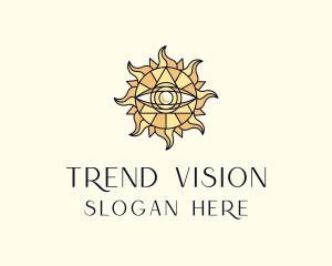 Sun Tarot Eye logo design