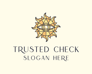 Sun Tarot Eye logo design