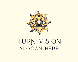 Sun Tarot Eye logo design