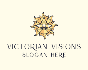 Sun Tarot Eye logo design