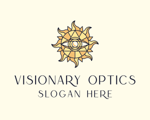 Sun Tarot Eye logo design