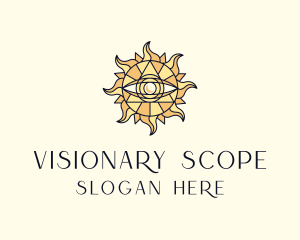 Sun Tarot Eye logo design