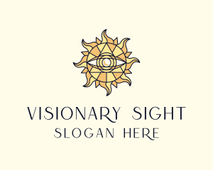 Sun Tarot Eye logo design