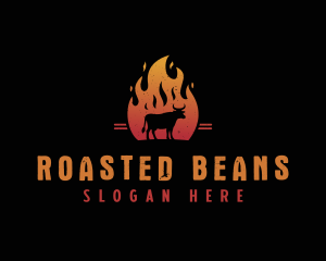 Roast Cow Barbecue logo design