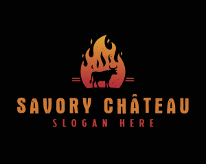 Roast Cow Barbecue logo design