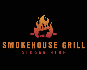 Roast Cow Barbecue logo