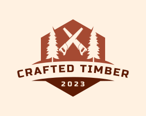 Pine Tree Saw Carpentry logo design