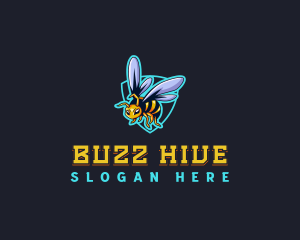 Bee Wings Shield logo design