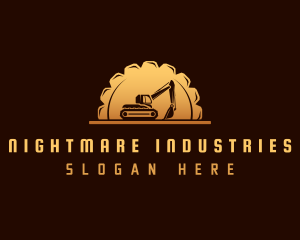 Construction Industrial Excavator logo design