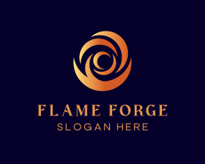 Creative Swirl Flame logo design