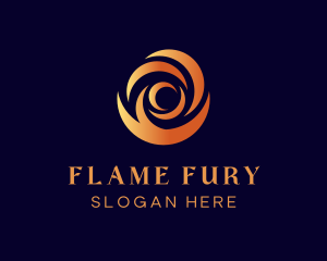 Creative Swirl Flame logo design