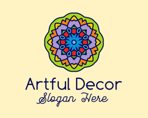 Mandala Textile Art  logo design