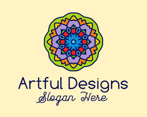 Mandala Textile Art  logo design