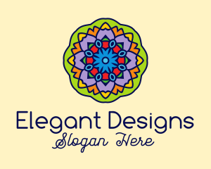 Mandala Textile Art  logo design