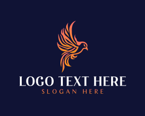 Mythical Phoenix Bird logo