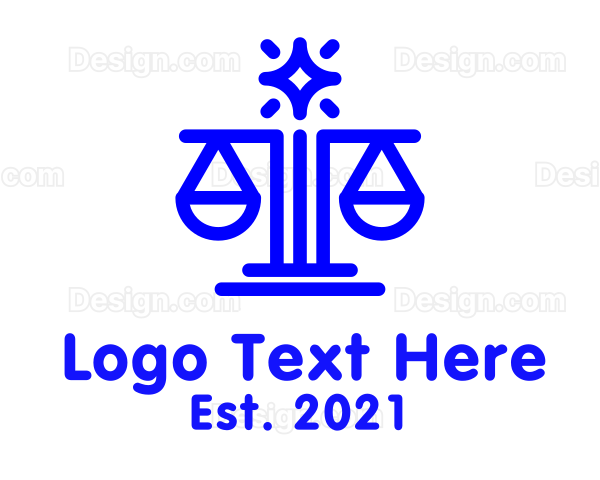 Blue Scale Libra Astrology Logo