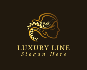 Golden Luxury Goddess logo design