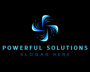  Wind Propeller Fan logo design