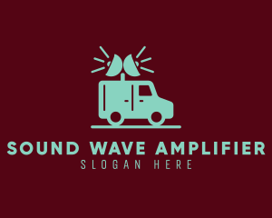 News Loudspeaker Megaphone Van logo