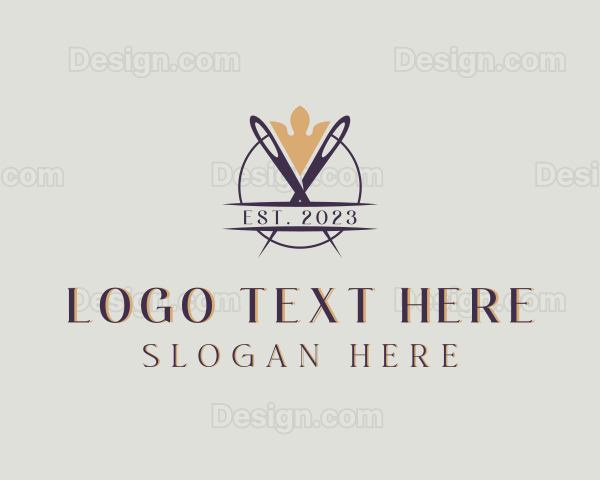 Needle Dressmaking Tailor Logo