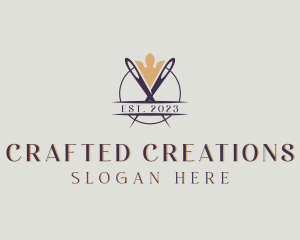 Needle Dressmaking Tailor logo design