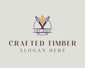 Needle Dressmaking Tailor logo design