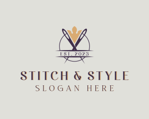 Needle Dressmaking Tailor logo design