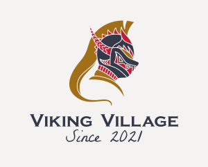 Viking Knight Helmet  logo design