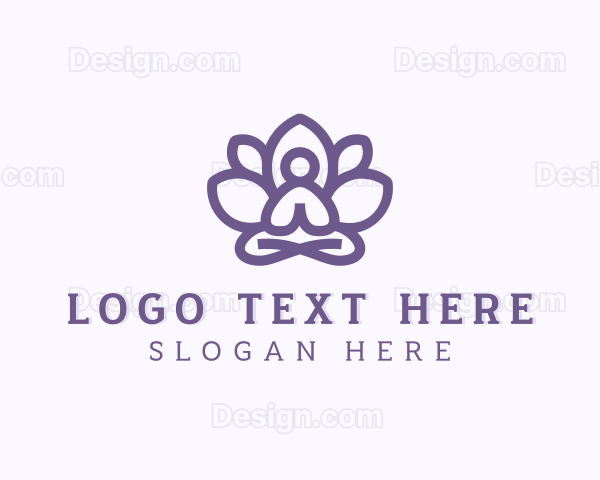 Yoga Meditation Lotus Logo