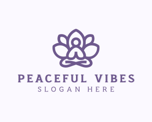 Yoga Meditation Lotus logo design