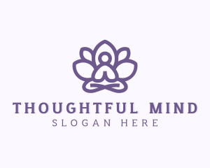 Yoga Meditation Lotus logo design