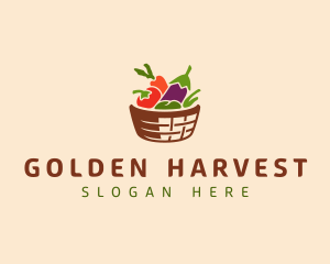 Vegetarian Food Basket logo design