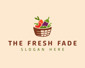 Vegetarian Food Basket logo design